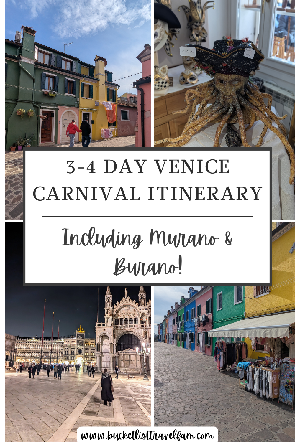 3-4 Day Venice Carnival Itinerary (Including Murano & Burano!)